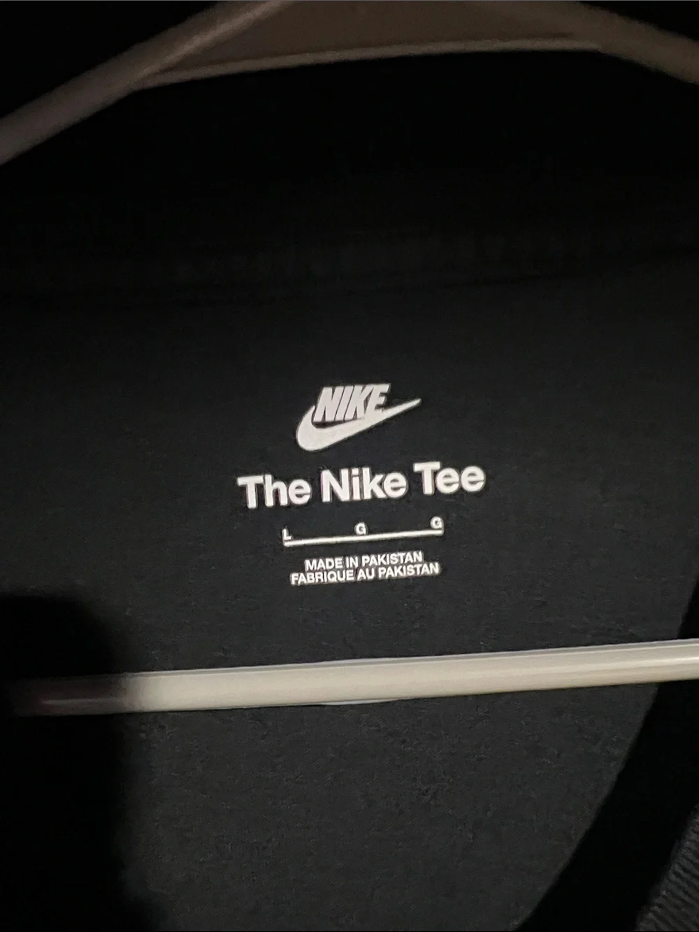 Nike Black T-Shirt with White Check Swoosh